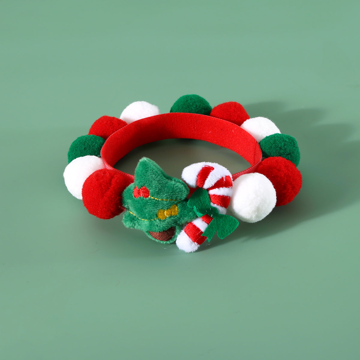Weihnachts-Halsband mit Plüsch-Kugel – Bild 2 | LuxeStyle