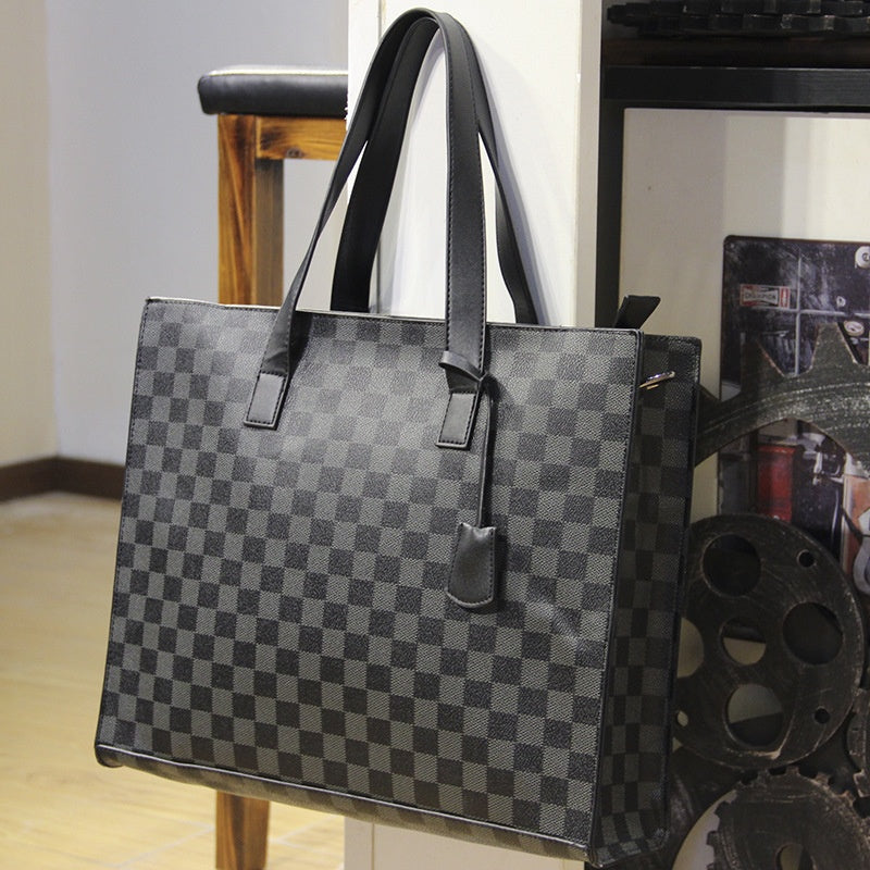 Karo Tote Alltag Schultertasche Herren – Bild 15 | LuxeStyle