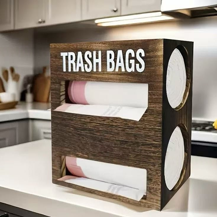 Tragbarer Holz-Abfallsackhalter