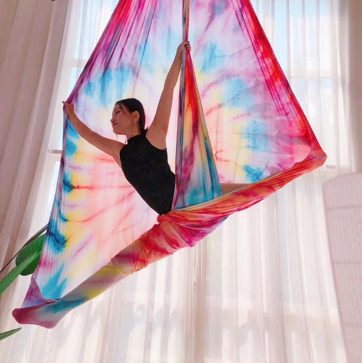 Farbverlauf Aerial Yoga Hängemattenstoff – Bild 10 | LuxeStyle