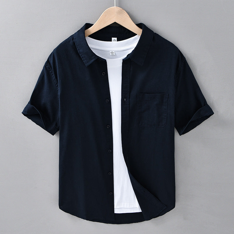 Leinen-T-Shirt mit Kurzärmel – Bild 9 | LuxeStyle