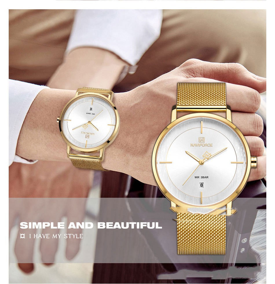 Quarz-Armbanduhr mit Kalenderfunktion