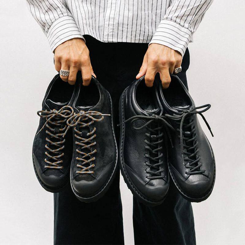 Retro Hiking Leder-Schuhe für Herren