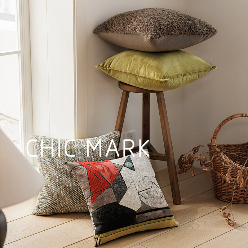 Jacquard Zierkissen mit Geometrie-Muster