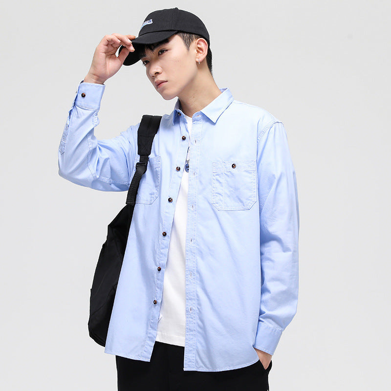 Herren Langarmshirt Slim Fit Casual