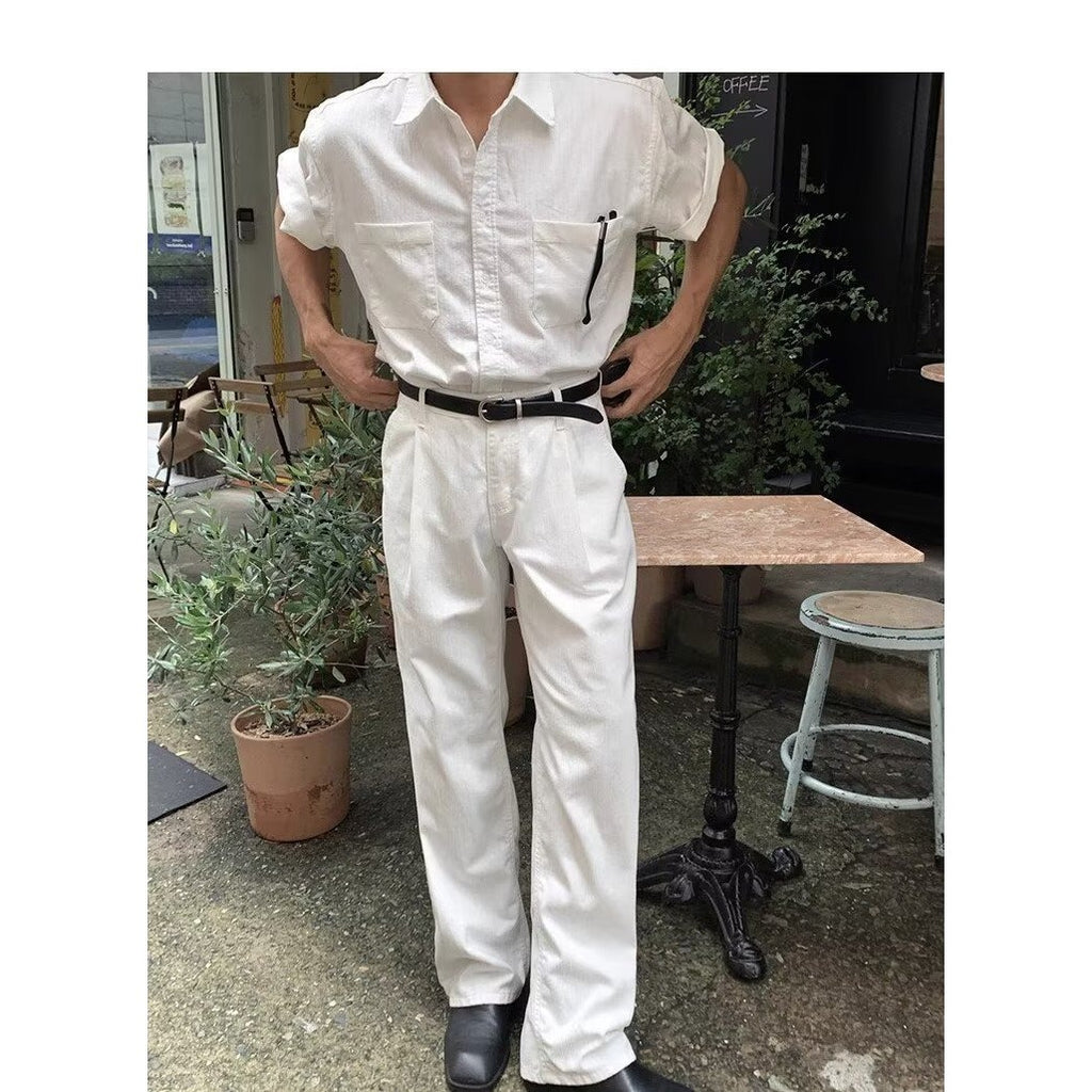 Japanisches Kurzarmhemd für Herren – Bild 6 | LuxeStyle