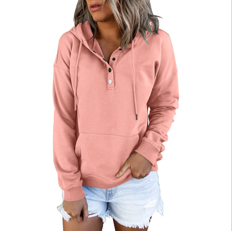 Lässiger Hoodie mit Kordelzug und Taschen