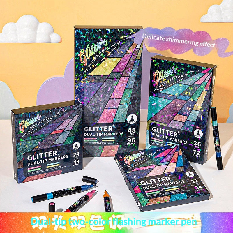 Glitzer-Marker mit Doppelspitze – Bild 4 | LuxeStyle