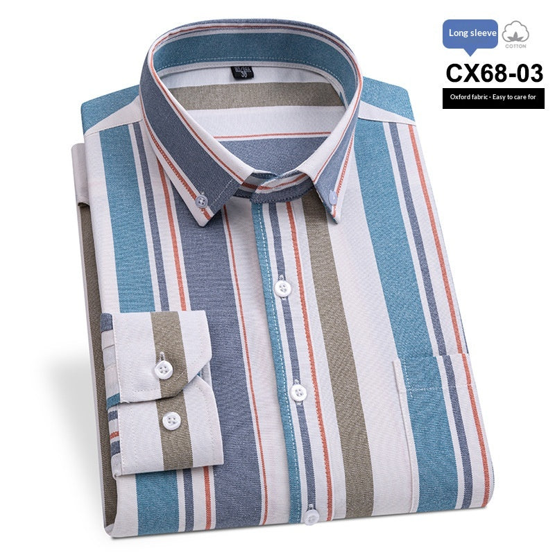 Gestreiftes Slim-fit Oxford Businesshemd für Herren – Bild 9 | LuxeStyle