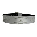 Weitband Gürtel mit silberner Zink-Globus | LuxeStyle