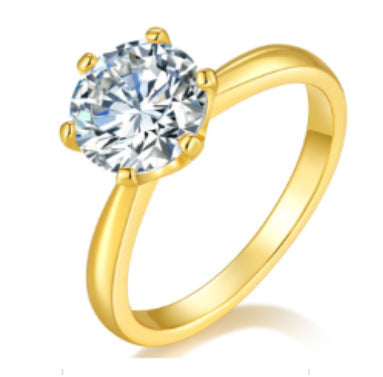 Moissanit-Ring mit Krappenfassung aus 925er Silber – Bild 3 | LuxeStyle