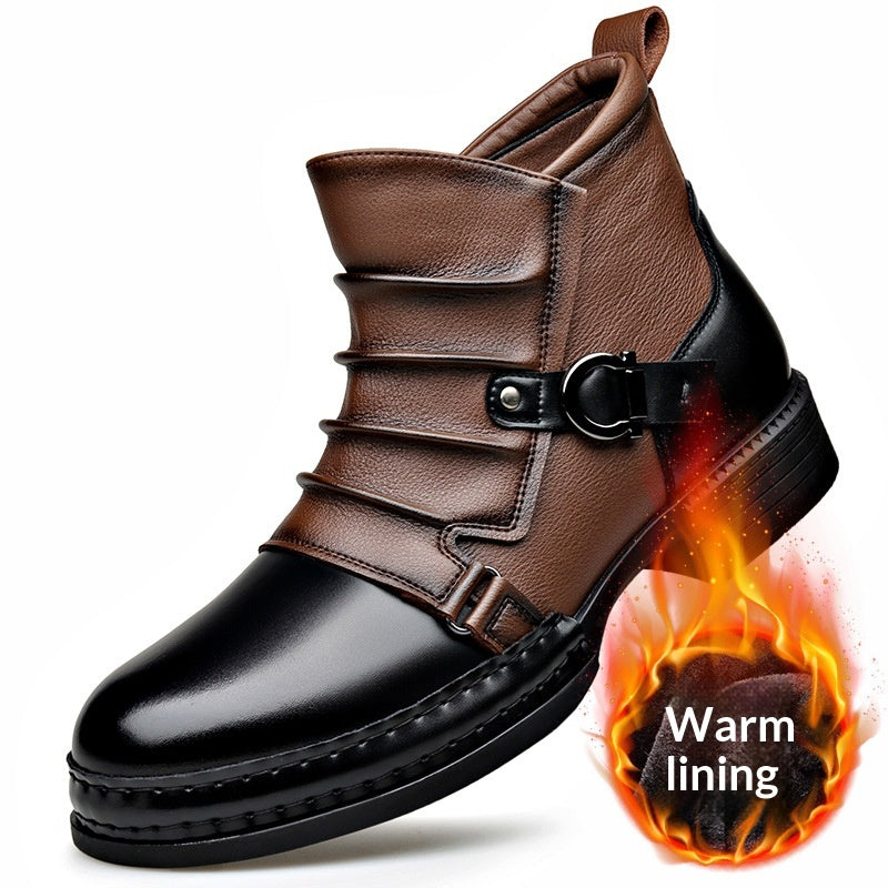 Herren Retro Thermostiefel mit Reissverschluss