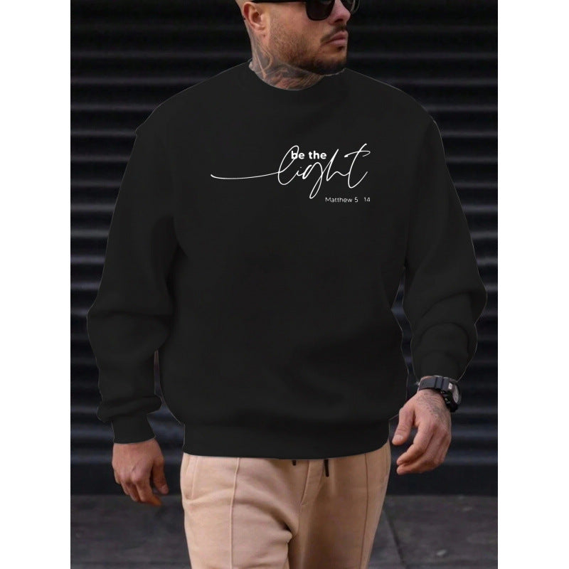 Herren Baumwoll-Sweatshirt mit Rundhals