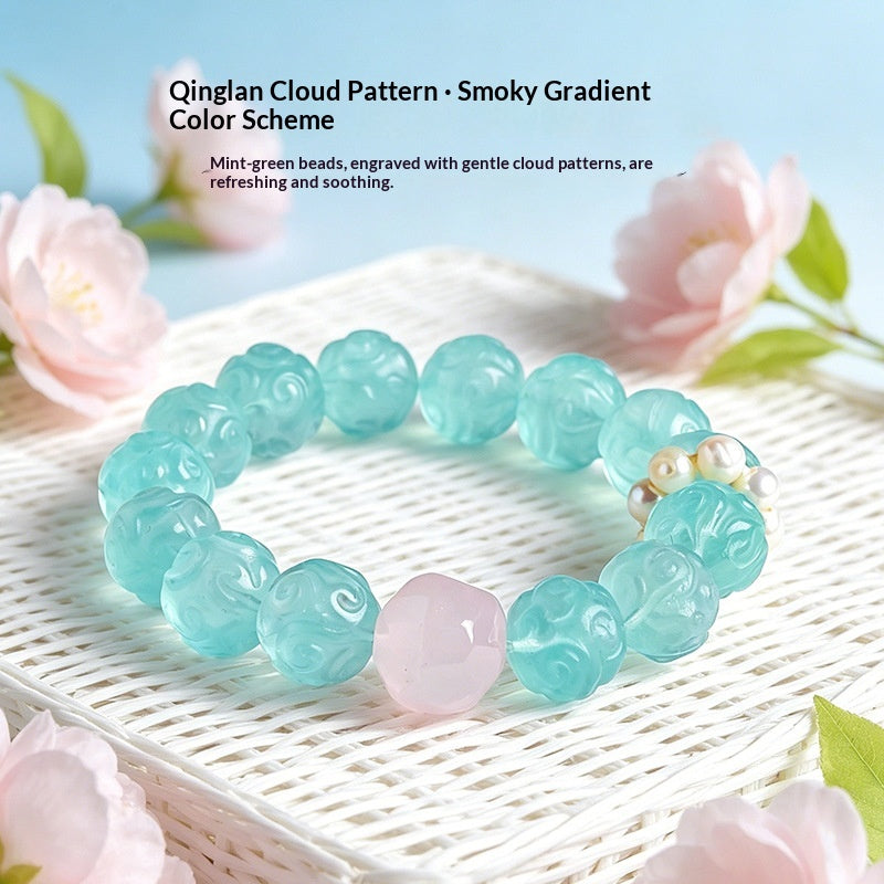 Armband mit facettierten grünen Fluoritperlen – Bild 5 | LuxeStyle