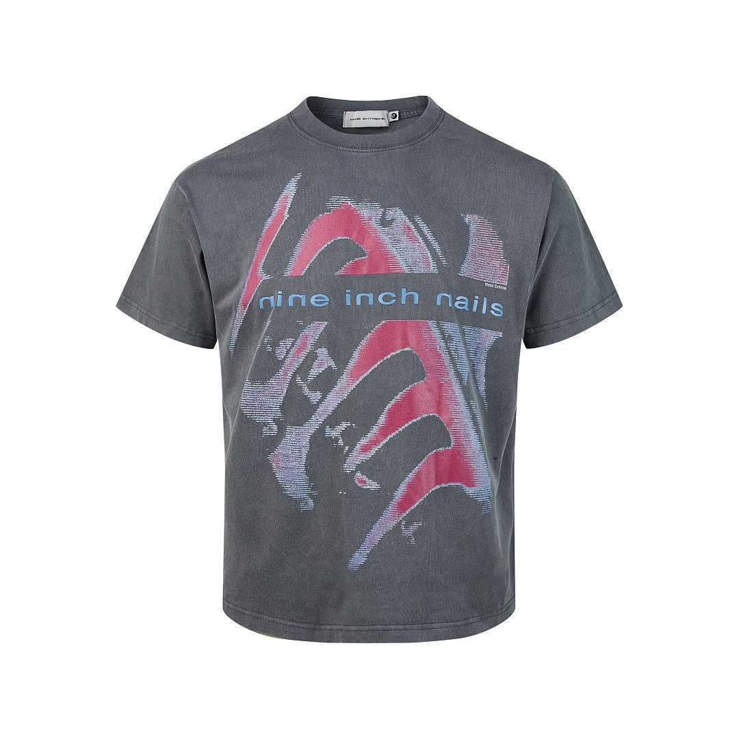 Vintage T-Shirt mit Print und Waschung