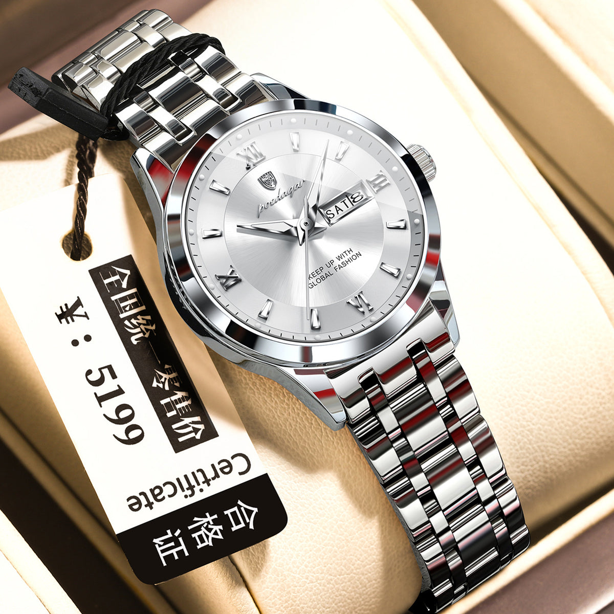 Wasserdichte Herren-Uhr mit Lichterzeugung – Bild 6 | LuxeStyle