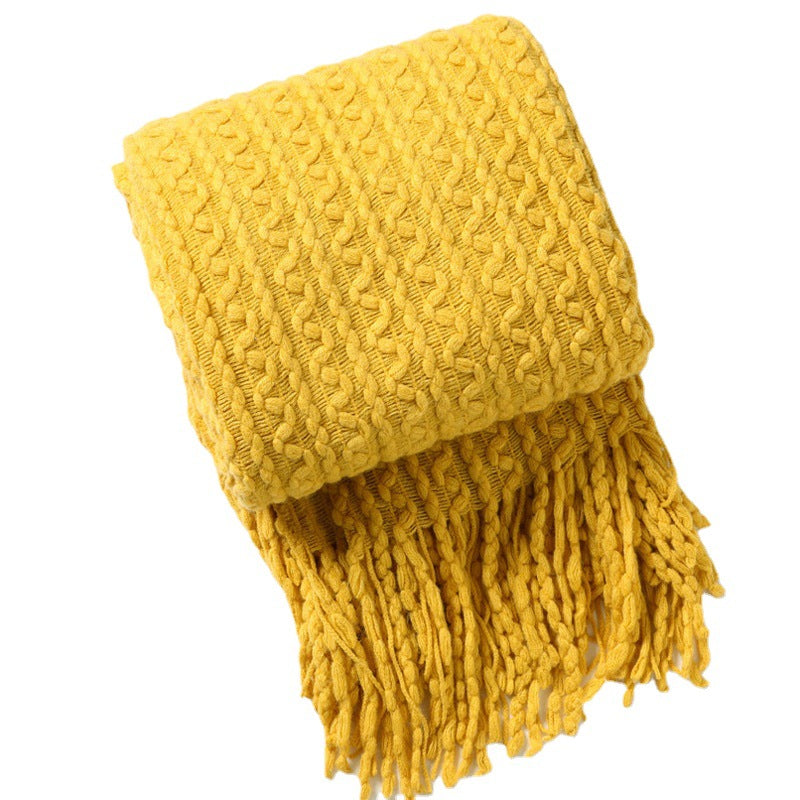 Kuscheldecke mit Quasten
