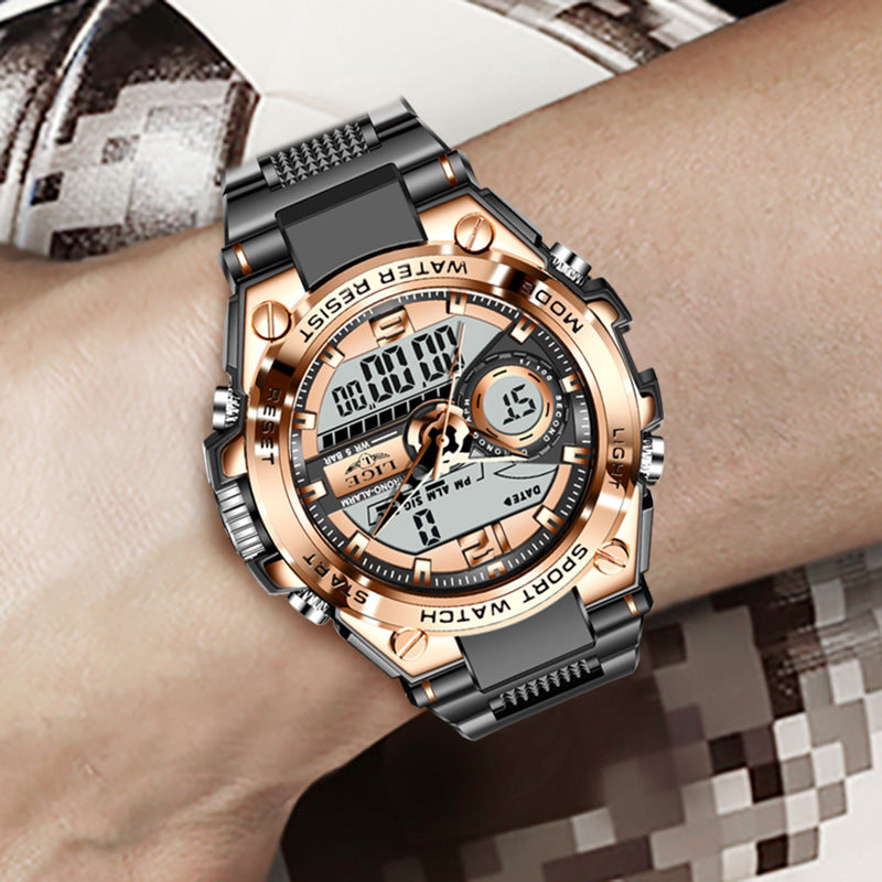 Quarz-Armbanduhr mit Leuchtzeigern | LuxeStyle