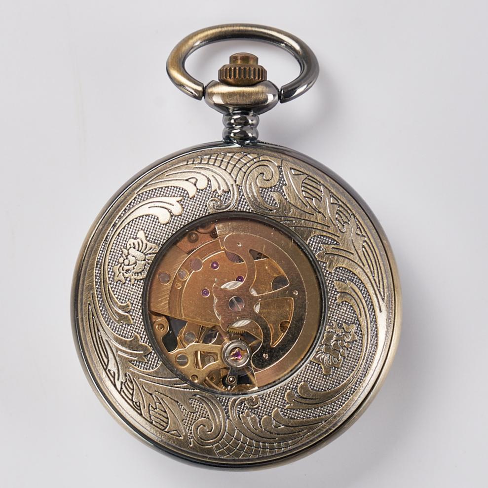 Mechanische Skelett-Taschenuhr Vintage – Ansicht 8