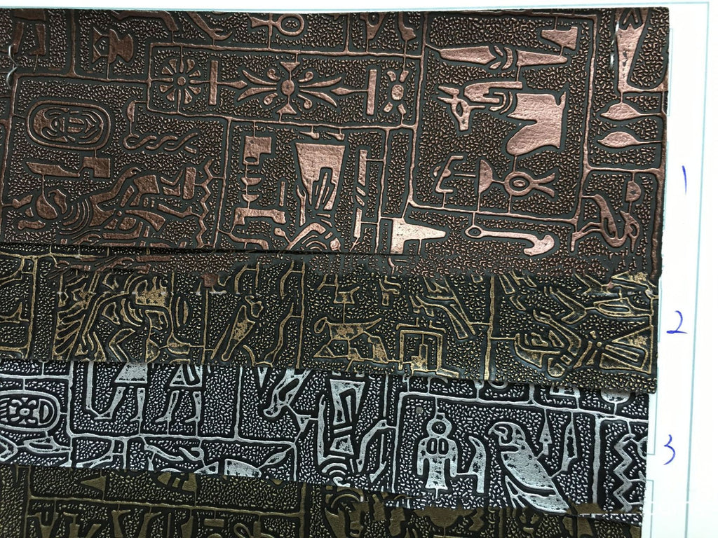 Ägyptisches Antik-Muster Kunstleder | LuxeStyle