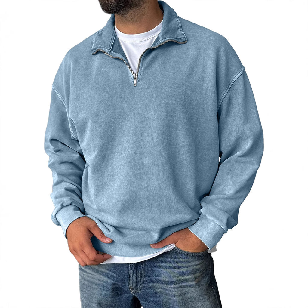 Herren Sweatshirt mit Stehkragen