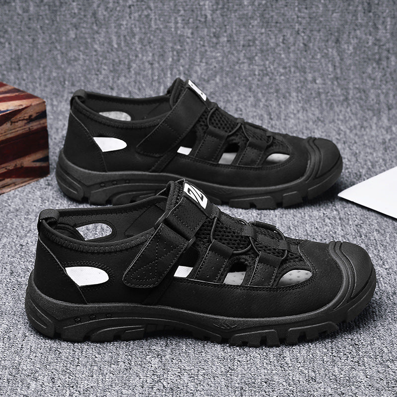 Atmungsaktive Casual-Sandalen mit Klettverschluss