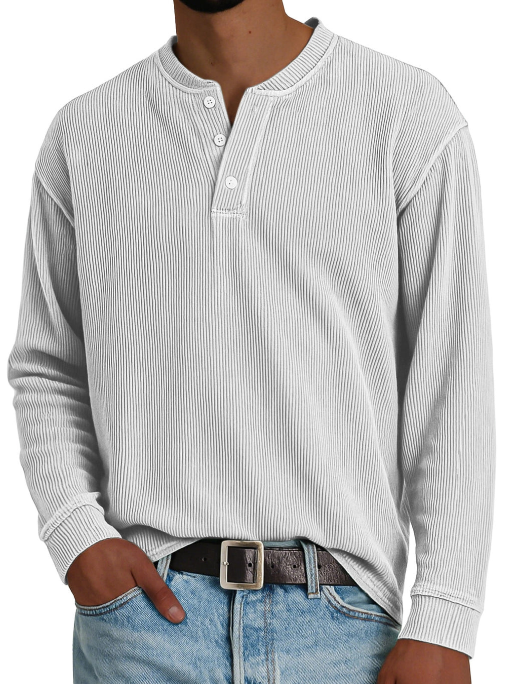 Langarm-Pullover aus Baumwolle – Bild 4 | LuxeStyle
