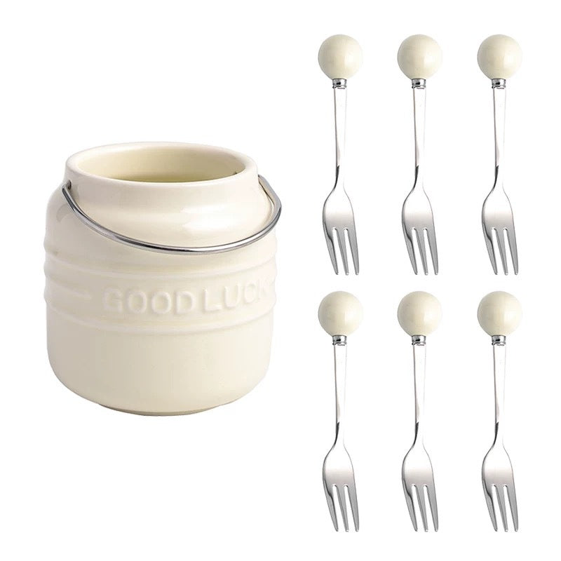 Fruchtgabel-Set mit Aufbewahrungsdose – Bild 10 | LuxeStyle