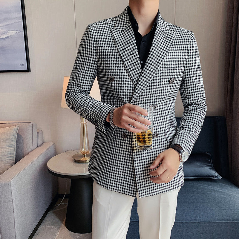Herren Sakko mit Hahnentrittmuster – Bild 2 | LuxeStyle