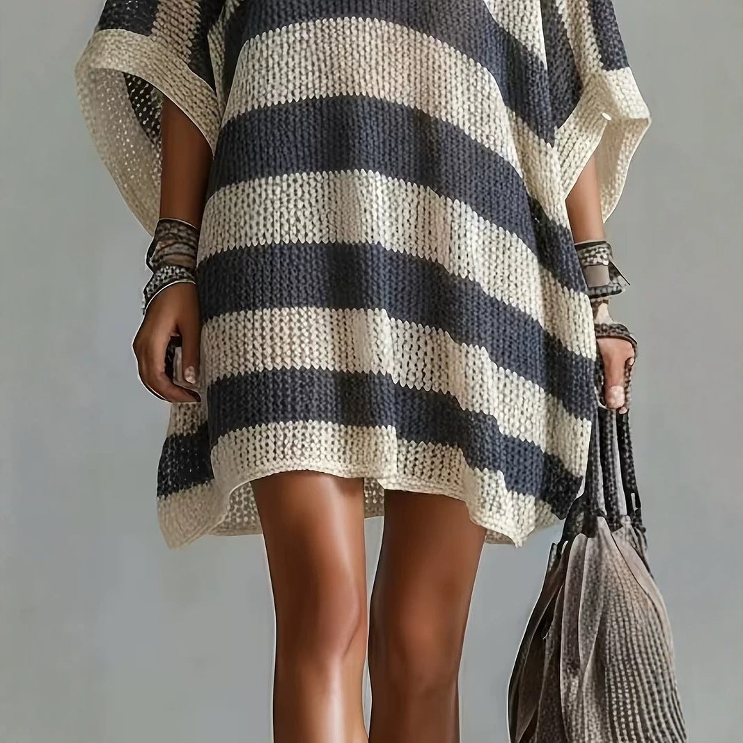 Strickpullover mit V-Ausschnitt & Puffärmeln – Bild 5 | LuxeStyle