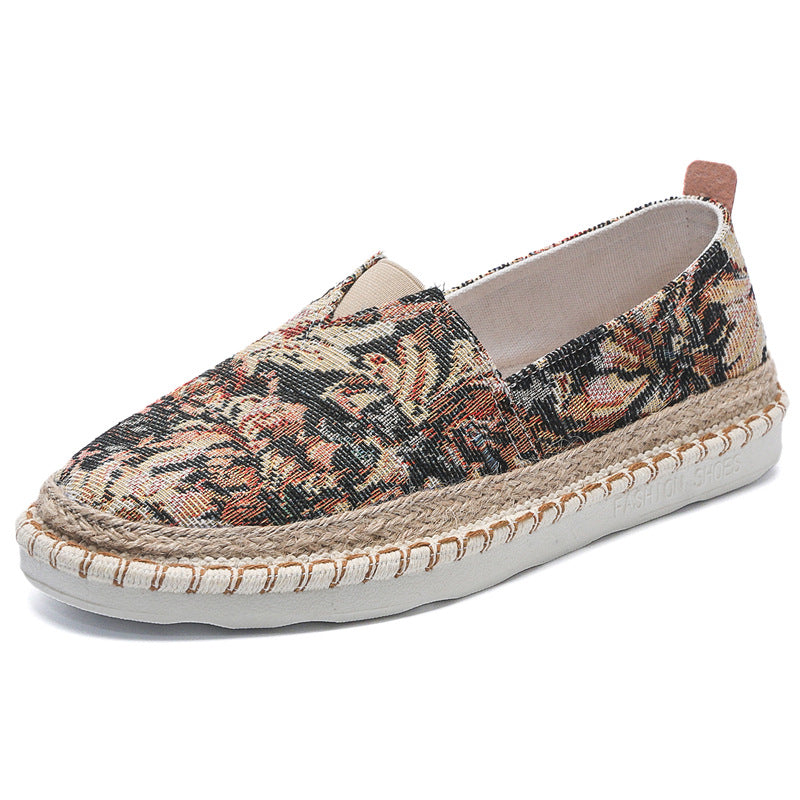 Slip-on Fisherman Schuhe mit Blumenmuster