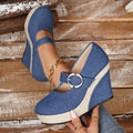 Damen Plateau-Pumps mit Keilabsatz