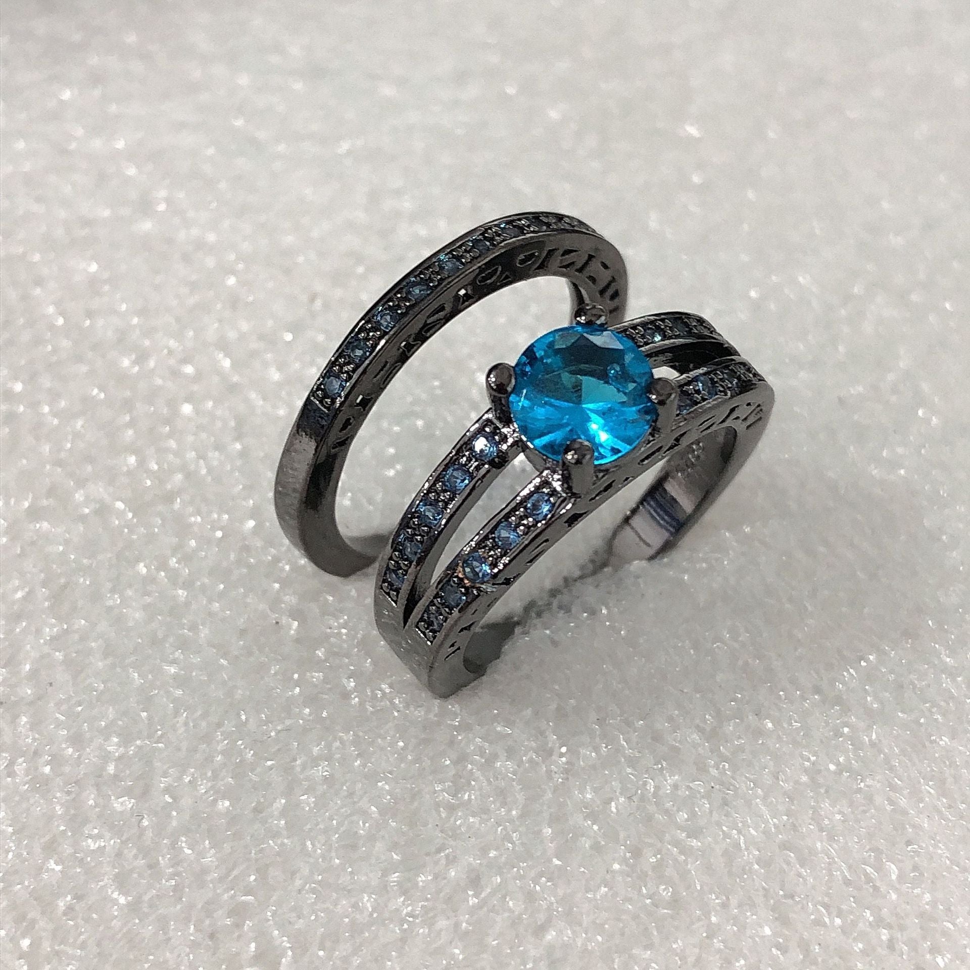 Ring Schwarz · Regenbogen-Kristall