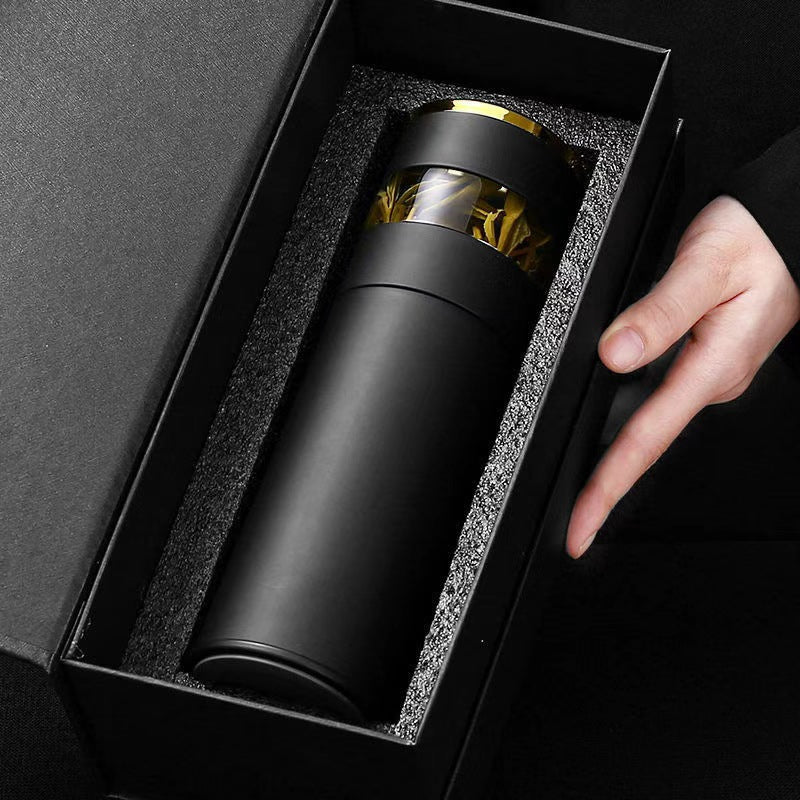 Doppelwandige Isolierflasche mit Teefilter – Bild 2 | LuxeStyle