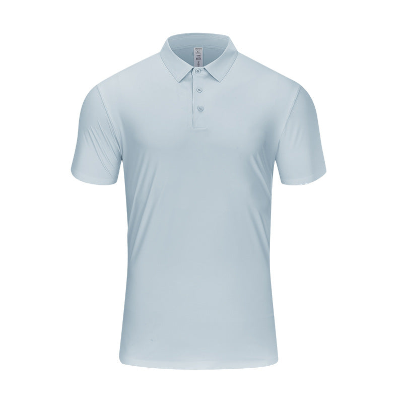Sportiv-Locker Kurzarm-Shirt mit Turn-Down Kragen