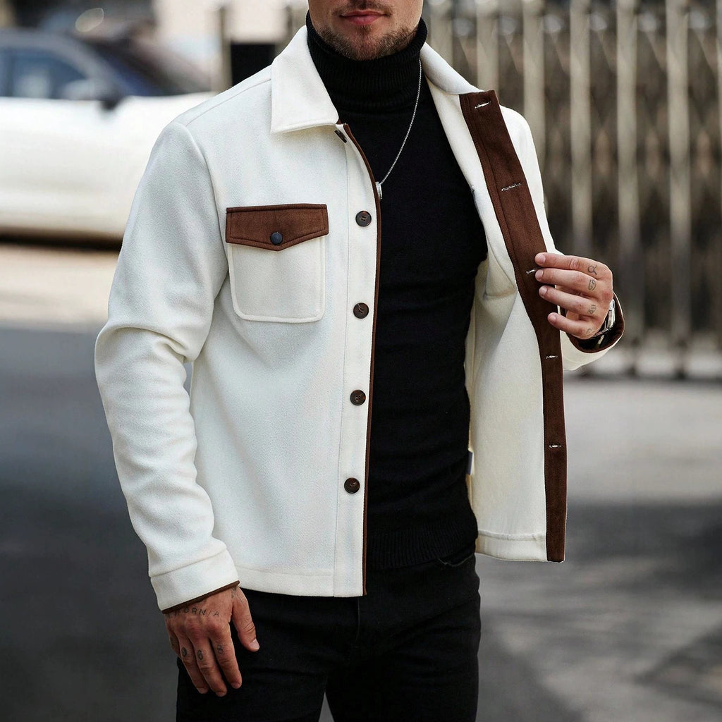 Fleckenjacke aus Wolle, colorblock