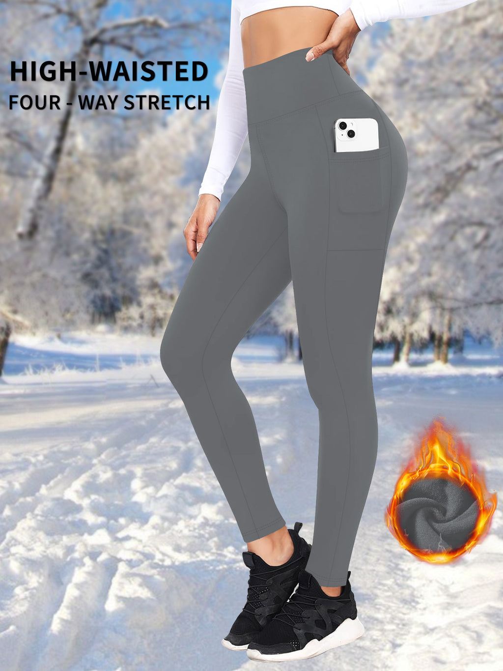 Warme Velour-Yoga-Hosen