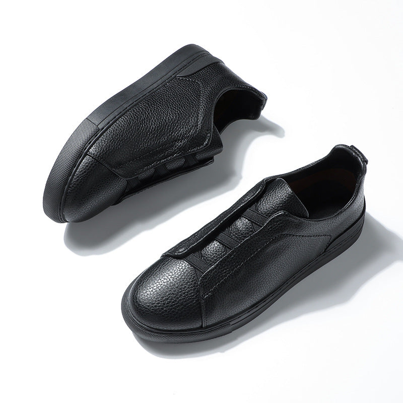Schwarze Lederstiefel mit weichem Sohlenabsatz – Bild 1 | LuxeStyle