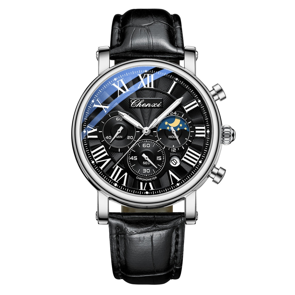 Herren-Armbanduhr mit Mondphase und Kalender – Bild 4 | LuxeStyle