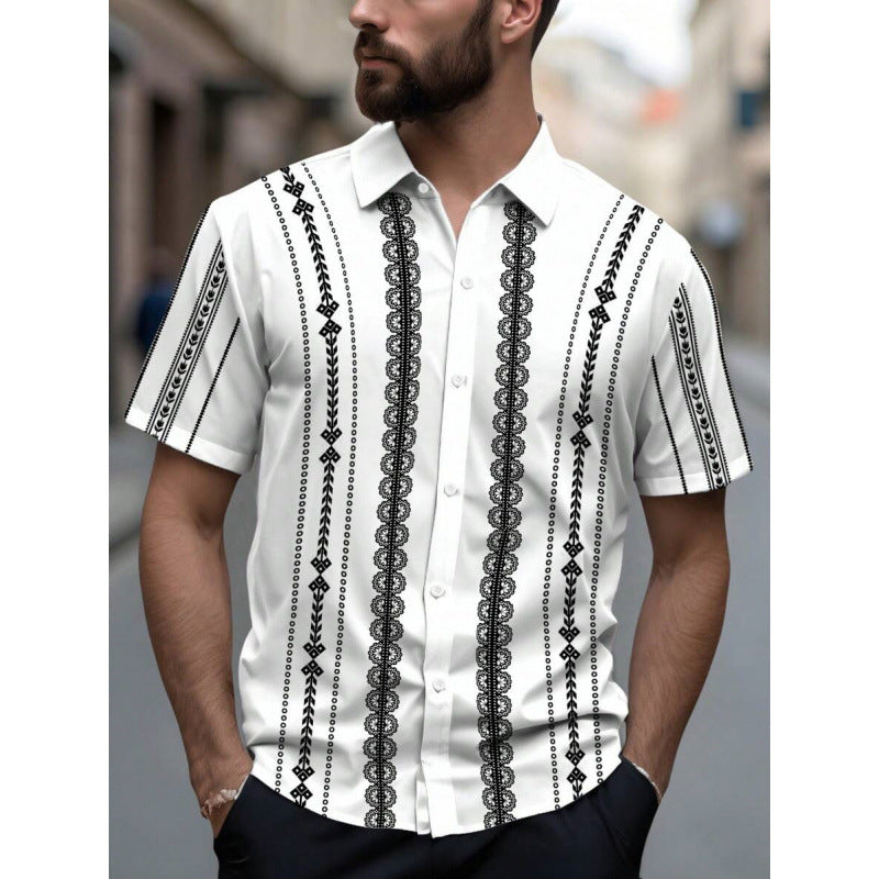 Herren-Shirt mit 3D-Druck und Cartoon-Motiv | LuxeStyle