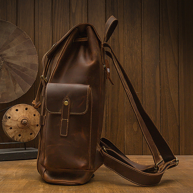 Retro Lederrucksack für Herren
