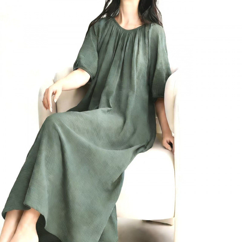 Loungewear-Kleid-Set mit Rundhals und 3/4-Ärmeln – Bild 1 | LuxeStyle