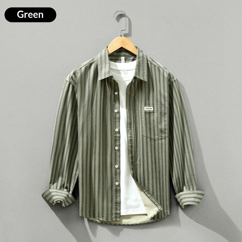 Gestreiftes Langarmshirt für Herren – Ansicht 8