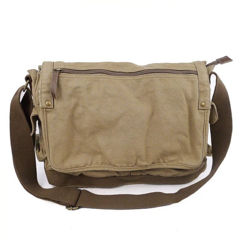 Canvas Crossbody Tasche, gross, 39 cm × 32 cm – Bild 2 | LuxeStyle
