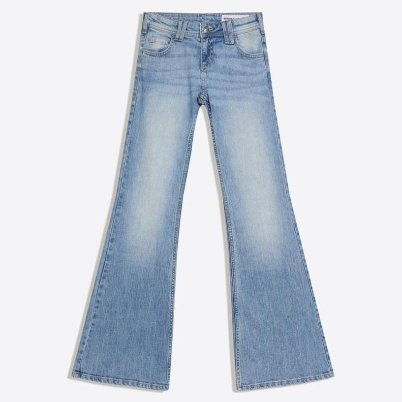 Retro Jeans mit Flügel-Stickerei & Strass – Bild 1 | LuxeStyle