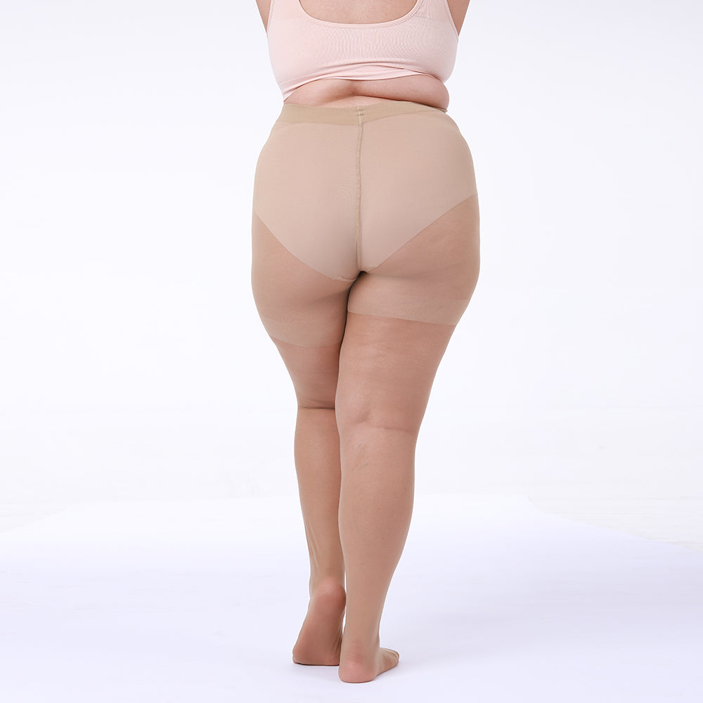 2 Paar 20D Ultra Toeless Sheer Tights