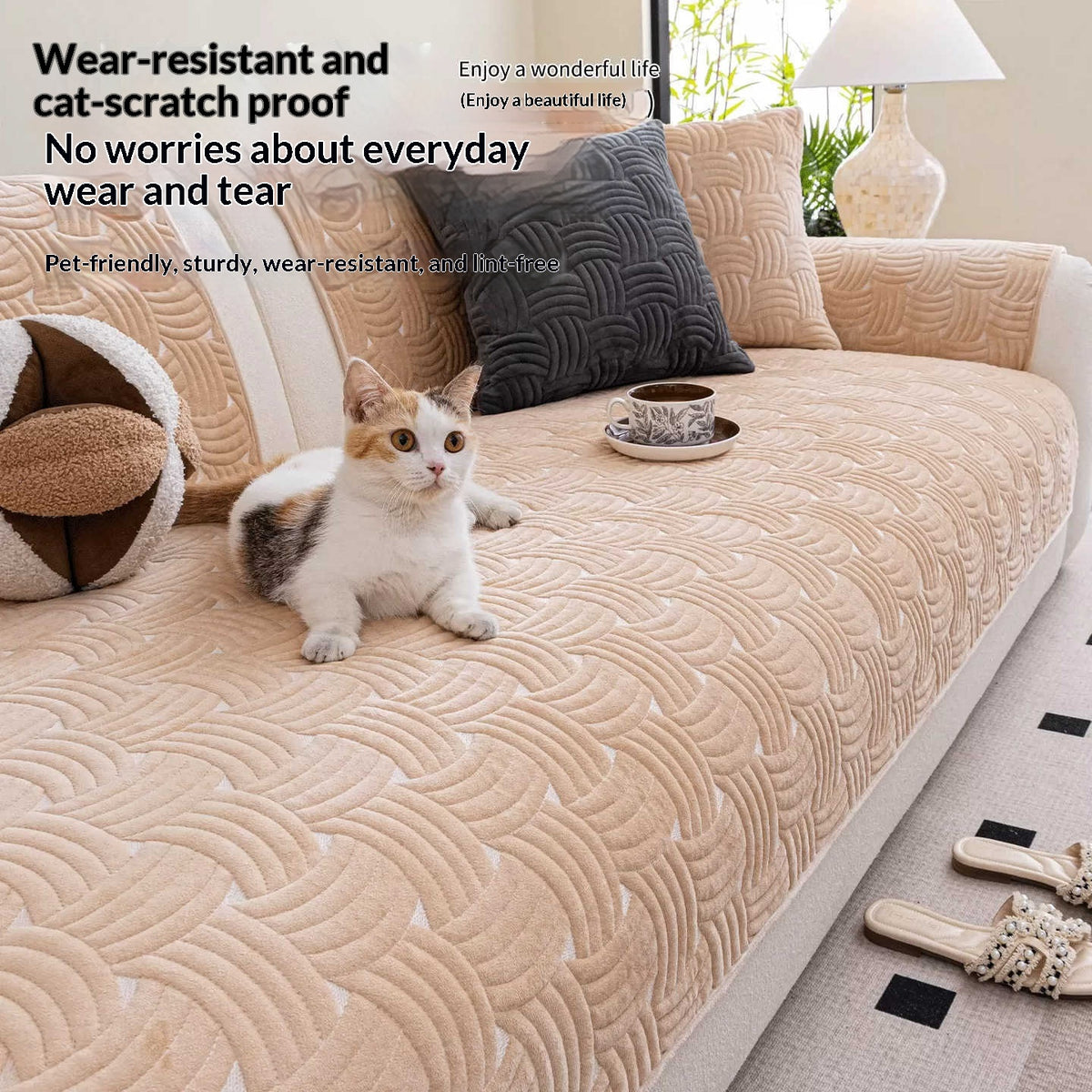Sofa Kissenbezug aus Milchvelvet 70x70 cm – Bild 6 | LuxeStyle