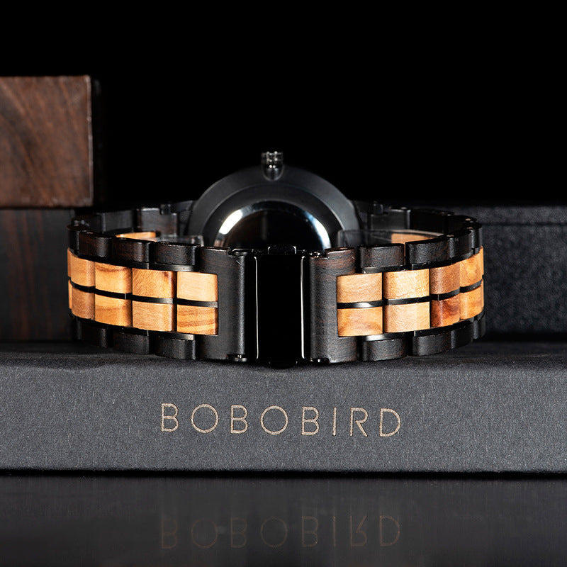 S19 Holz-Armbanduhr