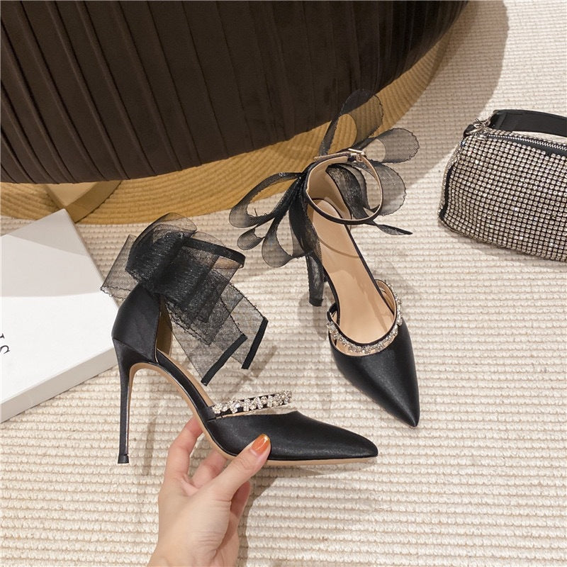 Rhinestone Bow High Heel Sandalen – Bild 7 | LuxeStyle