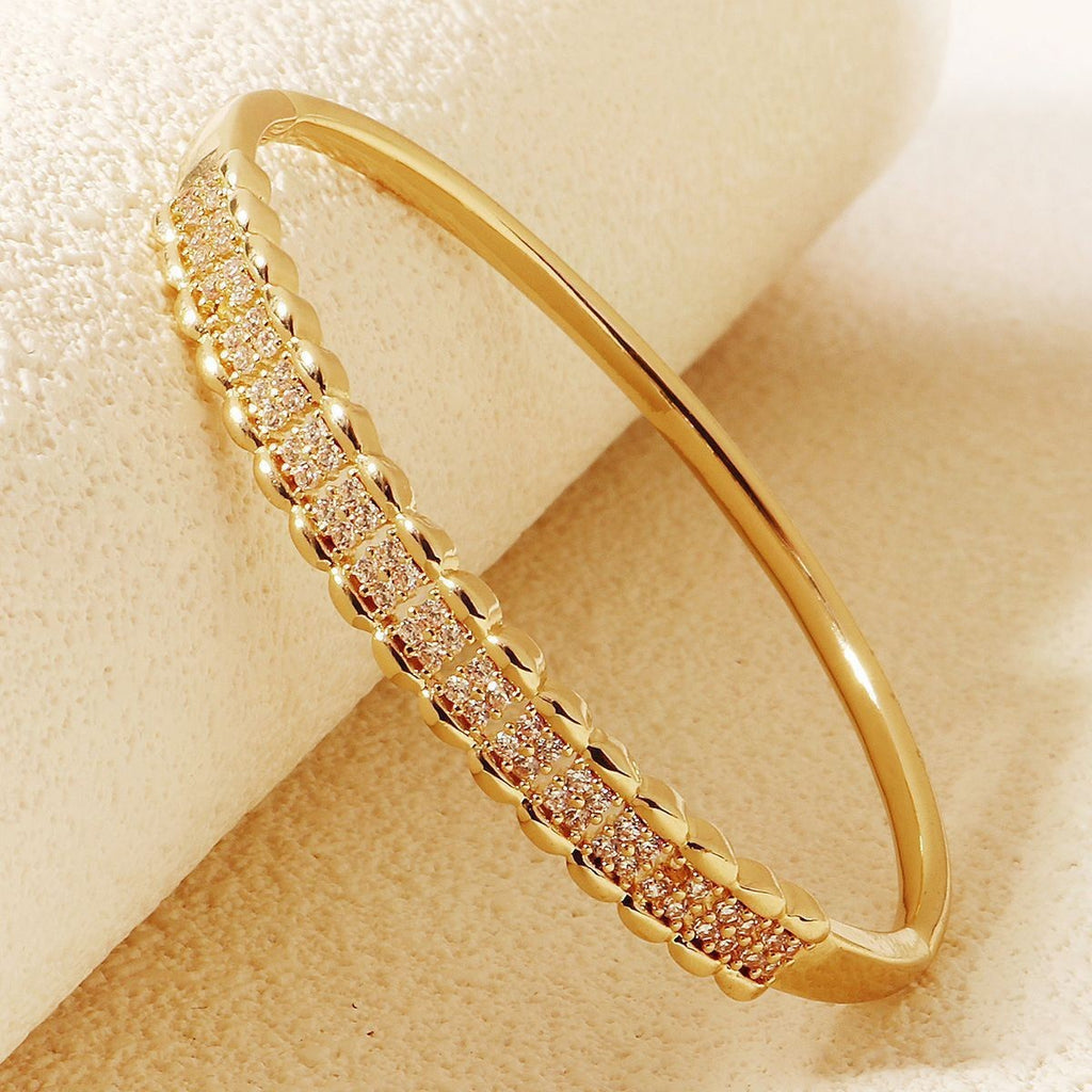 Zirkon-Armband zweifarbig Gelb und Weiss | LuxeStyle